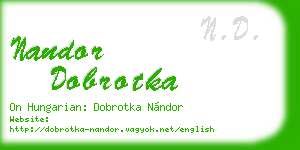 nandor dobrotka business card