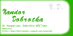 nandor dobrotka business card